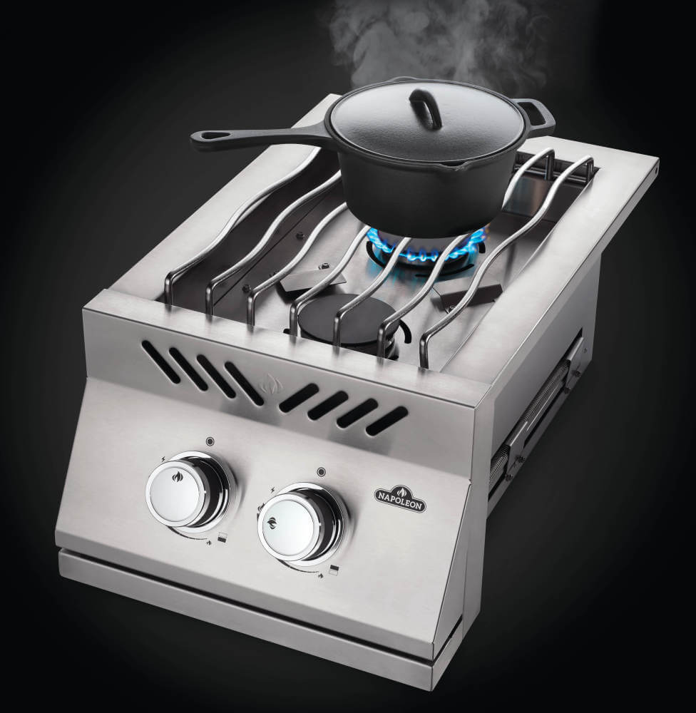 Built-in 500 Series Inline Dual Range Top Burner - with Stainless Steel Cover