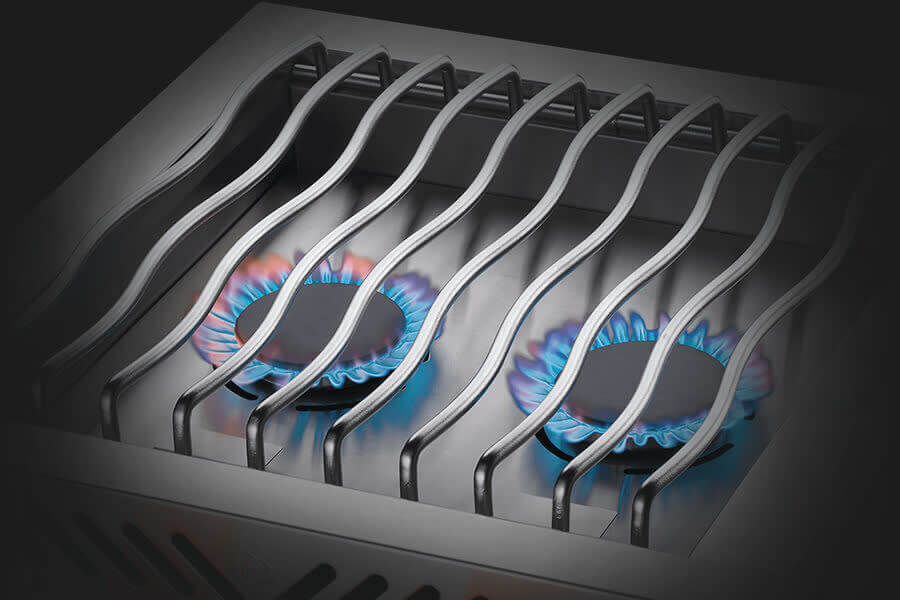 Built-in 700 Series Inline Dual Range Top Burner - with Stainless Steel Cover